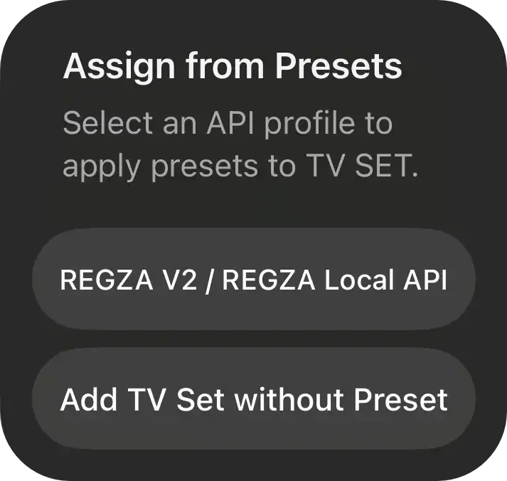 Assign from preset